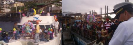 Con devoción cristobaleños abrieron feriado mediante procesión náutica
