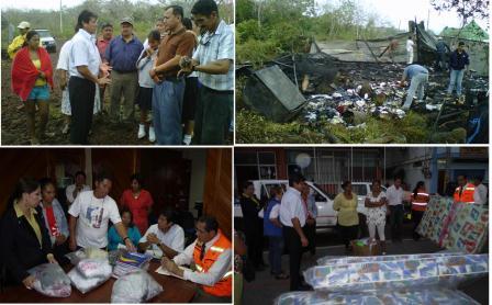 Acción efectiva del COE en apoyo a damnificados de incendio en San Cristóbal