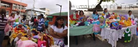 Mujeres del Progreso capacitadas por el Secap expusieron lencerías del hogar