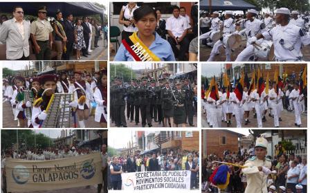Destacada participación institucional y estudiantil en desfile del 10 de Agosto