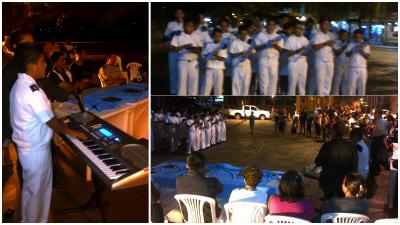 Banda del Liceo Naval Galápagos aliada de la Paz