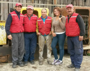 Agradecimiento a los mineros de Lota, Chile